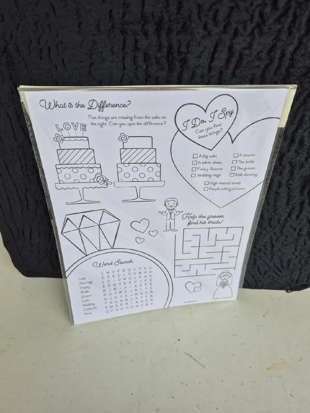 studio his & hers Pink Party Game Cards - Romantic Home Party Favors